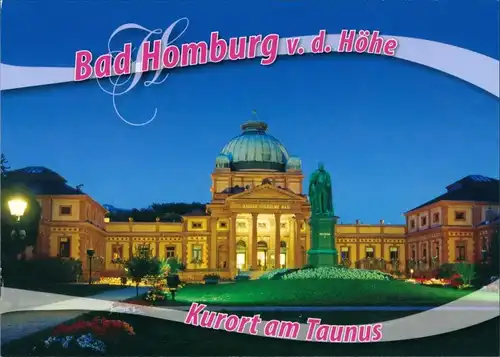 Ansichtskarte Bad Homburg vor der Höhe Kaiser Wilhelm-Bad am Abend 2000