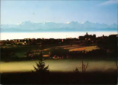 Ansichtskarte Höchenschwand Panorama mit Bergen, Stimmungsbild 1990