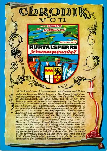 Schwammenauel-Heimbach (Eifel) Chronik von Rurtalsperre Schwammenauel 1990