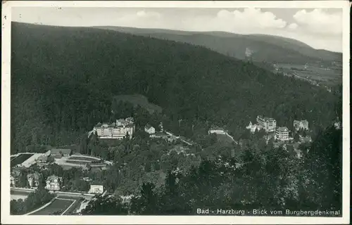 Ansichtskarte Bad Harzburg Panorama-Ansicht vom Burgbergdenkmal 1934