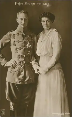 Ansichtskarte  Unser Kronprinzebpaar 1918