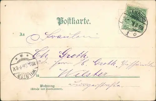 Ansichtskarte  Scherzkarten - Wir ziehen um 1898