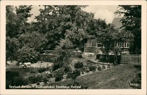 Ansichtskarte Bansin-Heringsdorf Usedom Ausflugslokal Forsthaus Fangel 1956