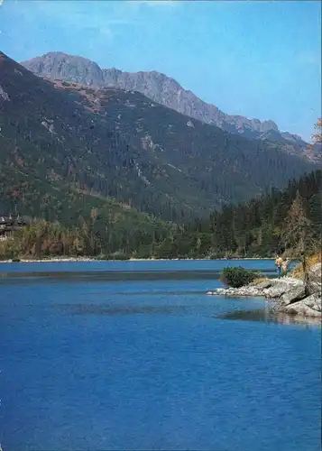 Brzegi-Bukowina Tatrzańska Morskie Oko/Vom See den Blick auf die Berge 1982