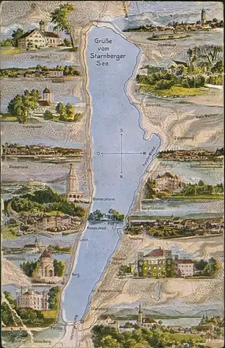 Ansichtskarte Starnberg Starnberger See - Karte 1925
