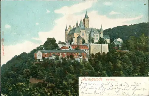 Ansichtskarte Wernigerode Schloss/Feudalmuseum 1905