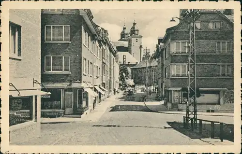 Malmedy Malmünd | Måmdey Leere Straßen - Blick zur Kirche 1940