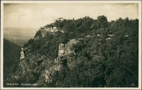 Ansichtskarte Thale (Harz) Hexentanzplatz (Bodetal) 1928