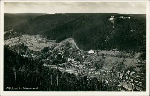 Ansichtskarte Bad Wildbad Panorama-Ansicht vom Berge aus 1937