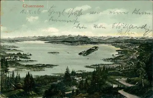 Ansichtskarte Chiemsee Chiemsee (See) - Überblick 1906