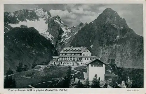 Ansichtskarte Garmisch-Partenkirchen Adolf-Zoeppritz-Haus - Kreuzeckhaus 1932