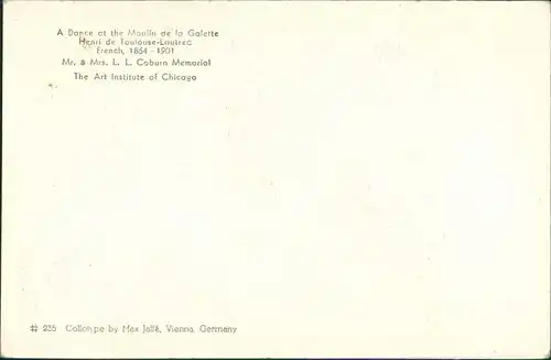 Ansichtskarte  The Art Institute of Chicago - A Dance at the Moullin 1965