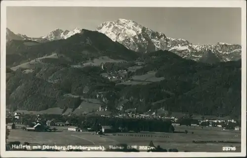 Ansichtskarte Hallein Panorama-Ansicht mit Dürnberg 1932