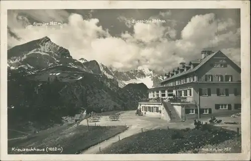 Ansichtskarte Garmisch-Partenkirchen Adolf-Zoeppritz-Haus - Kreuzeckhaus 1932