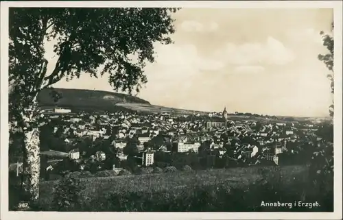 Ansichtskarte Annaberg-Buchholz Panorama-Ansicht 1932