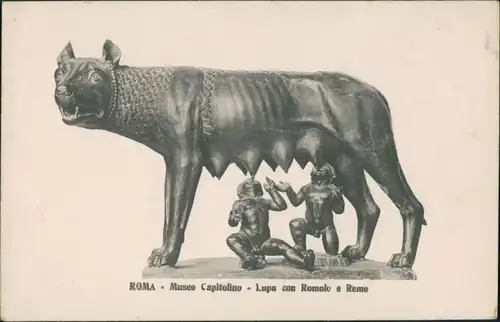 Cartoline Rom Roma Museo Capitolino - Lupa con Romolo e Remo 1926