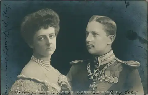  Prinz Eitel Friedrich und seine Braut Herzogin Sophie Charlotte 1905