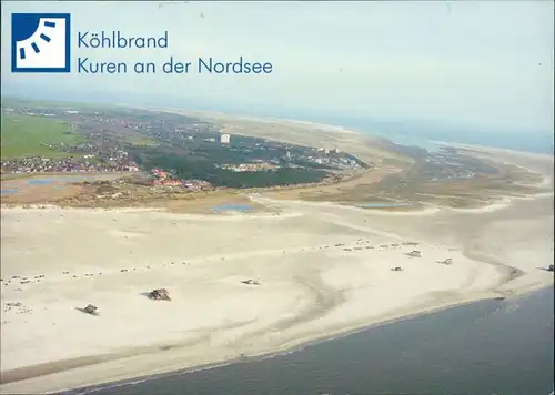 Ansichtskarte Hamburg Köhlbrand - Kuren an der Nordsee - Strand 1980