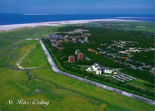 Ansichtskarte St. Peter-Ording Luftbild vom Uferbereich - Deich 2002