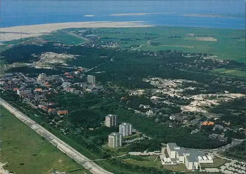 Ansichtskarte St. Peter-Ording Luftbild vom Ort und dem Meer 1993