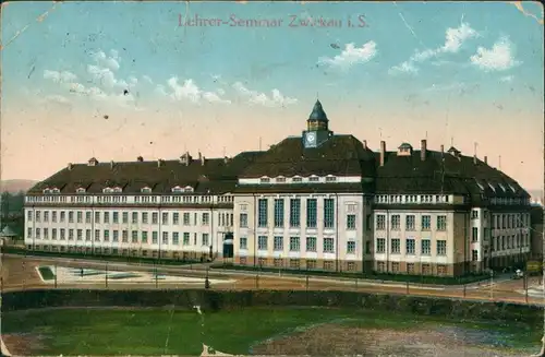 Ansichtskarte Zwickau Lehrerseminar 1914