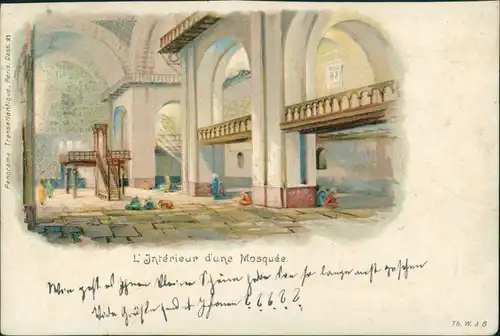 Ansichtskarte  Religion/Kirche - Moscheen - Innenansicht - Gemälde 1902