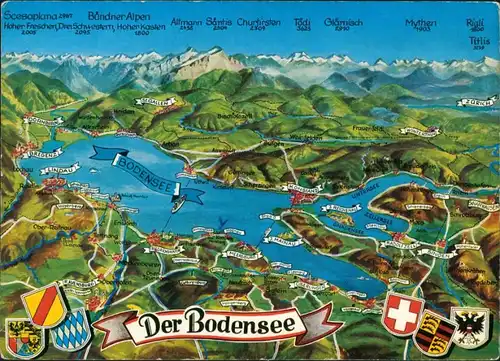 Ansichtskarte Friedrichshafen Bodensee - Karte 1972
