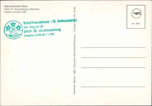 Ansichtskarte St. Andreasberg Touristenverein - Die Naturfreunde 1986