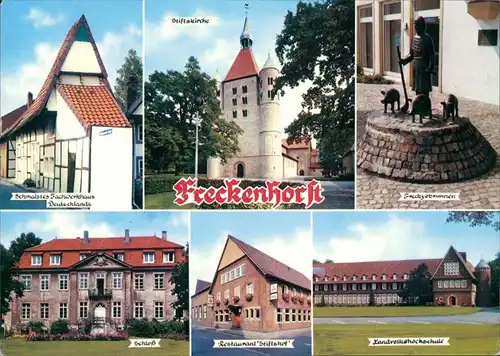 Freckenhorst Schmalstes Fachwerkhaus, Stiftskirche, Freckenbrunnen, Schloss 1982