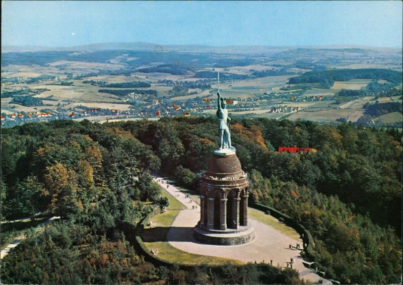 Ansichtskarte HiddesenDetmold Hermannsdenkmal Luftbild