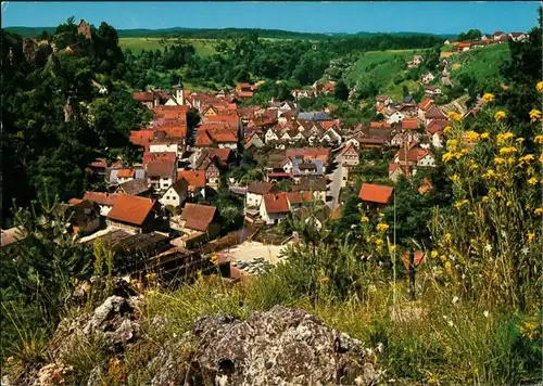 Ansichtskarte Pottenstein Panorama vom Berg 1980