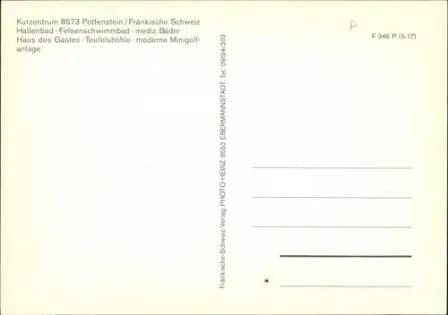 Ansichtskarte Pottenstein Panorama vom Berg 1980