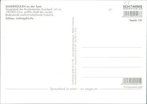 Ansichtskarte Saarbrücken Schloß und Ludwigskirche 2000