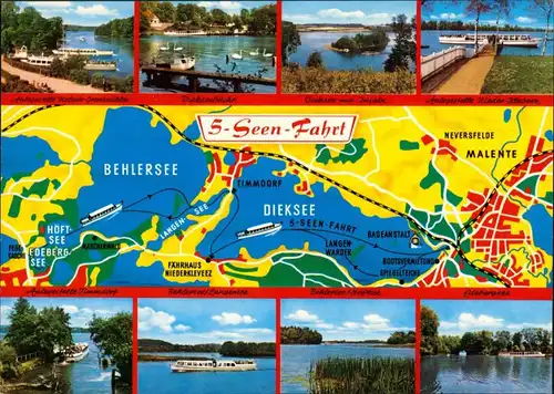 Malente Verschiedene Ansichten rund um den Dieksee - Fähre - Bootssteg  2000