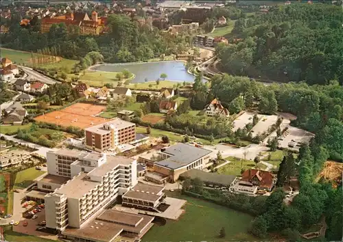 Ansichtskarte Bad Iburg Luftbild von der Hotelanlage und dem Ort 1981