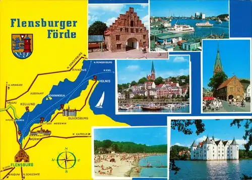 Flensburg Flensburger Förde - Hafen, Yachthafen,   Wasserschloss 1965