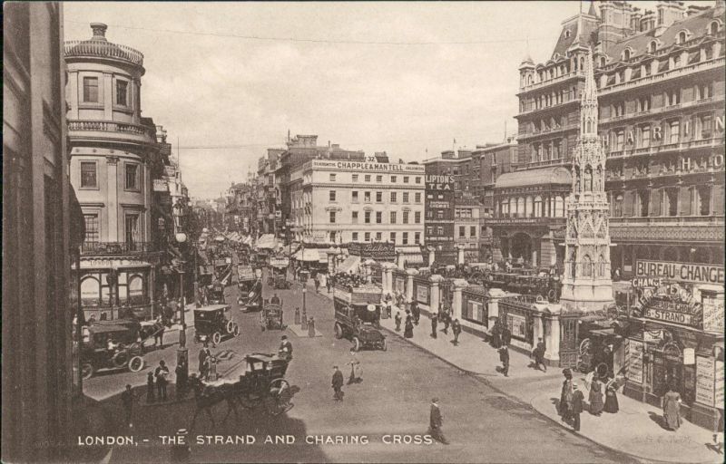 Charing Cross London Bahnhof London Charing Cross Viel Verkehr 1922