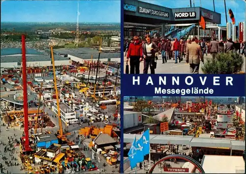 Ansichtskarte Hannover Messegelände - Kräne - Luftbild 1988