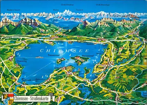 Ansichtskarte Chiemsee Chiemsee (See) - Karte 1988
