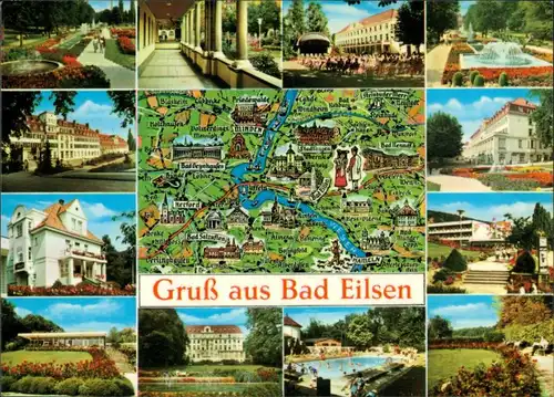 Bad Eilsen Park, Gasthaus, Springbrunnen, Hotel, Villa, Schloss, Schwimmbad 1978