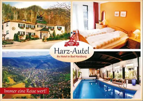 Ansichtskarte Bad Harzburg Harz-Autel - Hotel - Luftbild - Innenpool 2000