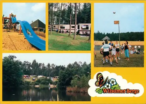 Ansichtskarte Wilsum Wilsumer Berge - Rutsche, Campingplatz, See 1989