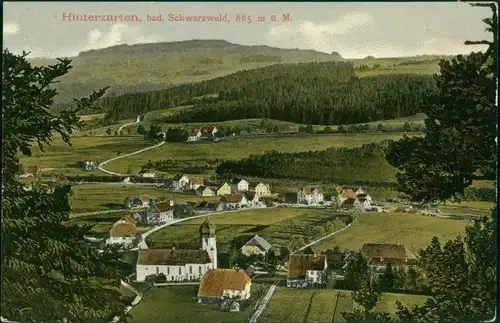 Ansichtskarte Hinterzarten Blick auf die Stadt 1911 