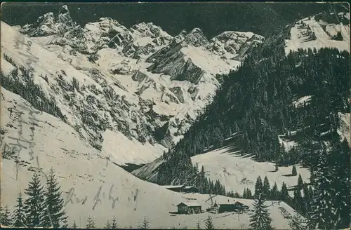 Ansichtskarte Einödsbach-Oberstdorf (Allgäu) Im Winter - Einödsbach 1919 