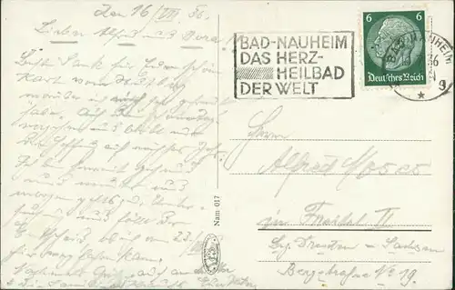 Ansichtskarte Bad Nauheim Speisesaal - Deutsches Kurheim 1936