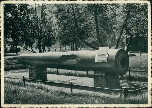 Wilhelmshaven Mittelstück des Rohres des Schlachtkreuzers Seydlitz 1932 