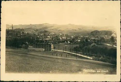 Postcard Marklissa Leśna Blick auf die Stadt 1928 