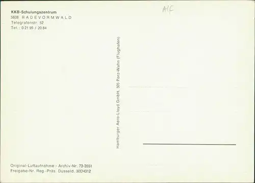 Ansichtskarte Radevormwald KKB-Schulungszentrum 1984