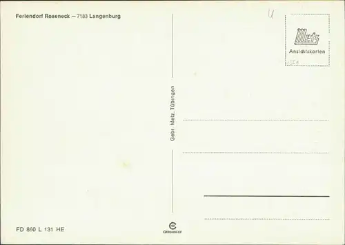 Ansichtskarte Langenburg Feriendorf Roseneck 1983