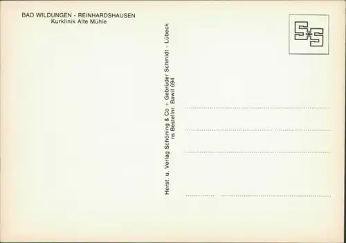 Ansichtskarte Bad Wildungen Kurklinik Alte Mühle 1974